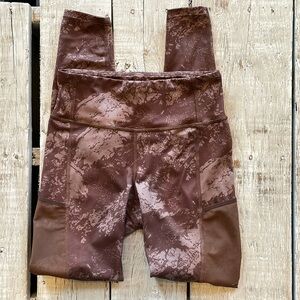 REI Brown Print Leggings